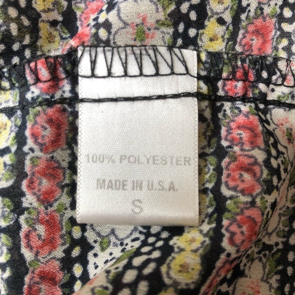 H.I.P Floral Made In USA Polyester Top Size Small‎ - Picture 10 of 10